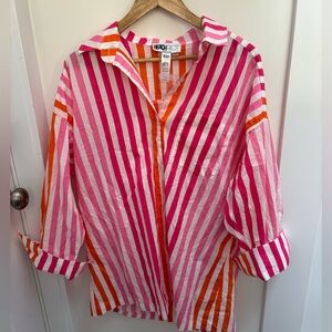Beach Riot Alexa Top in Sunset Stripes size L/XL